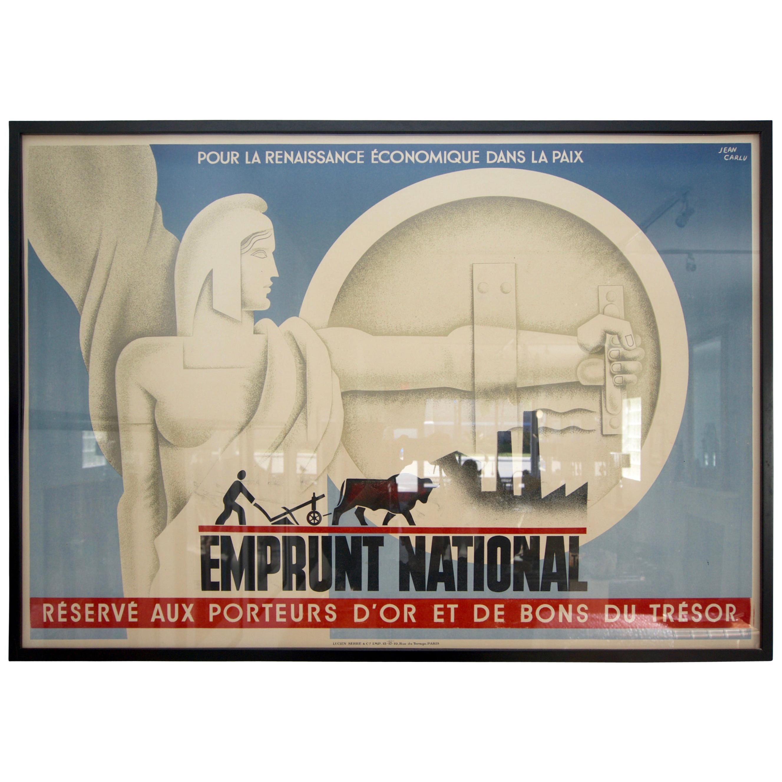 French Art Deco Poster For Sale