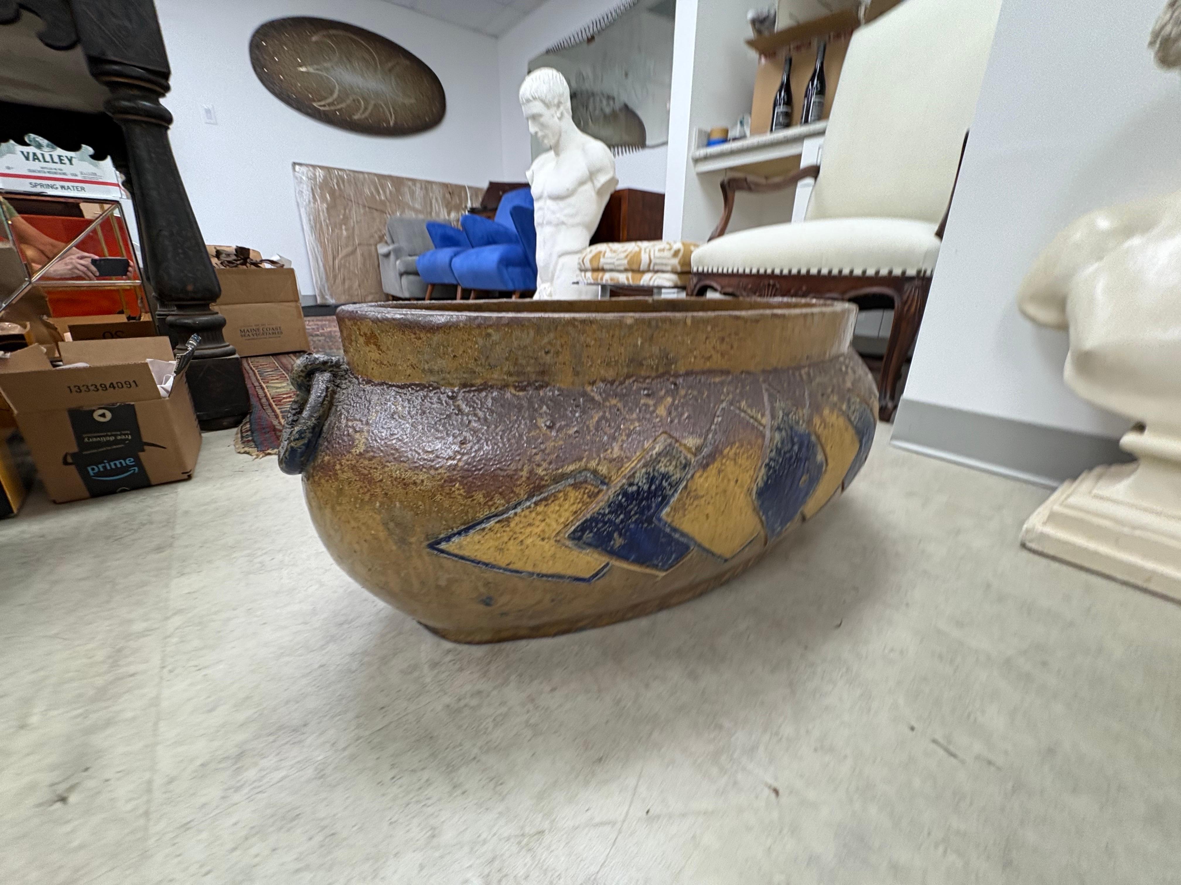 French Art Deco Pottery Jardiniere For Sale 4