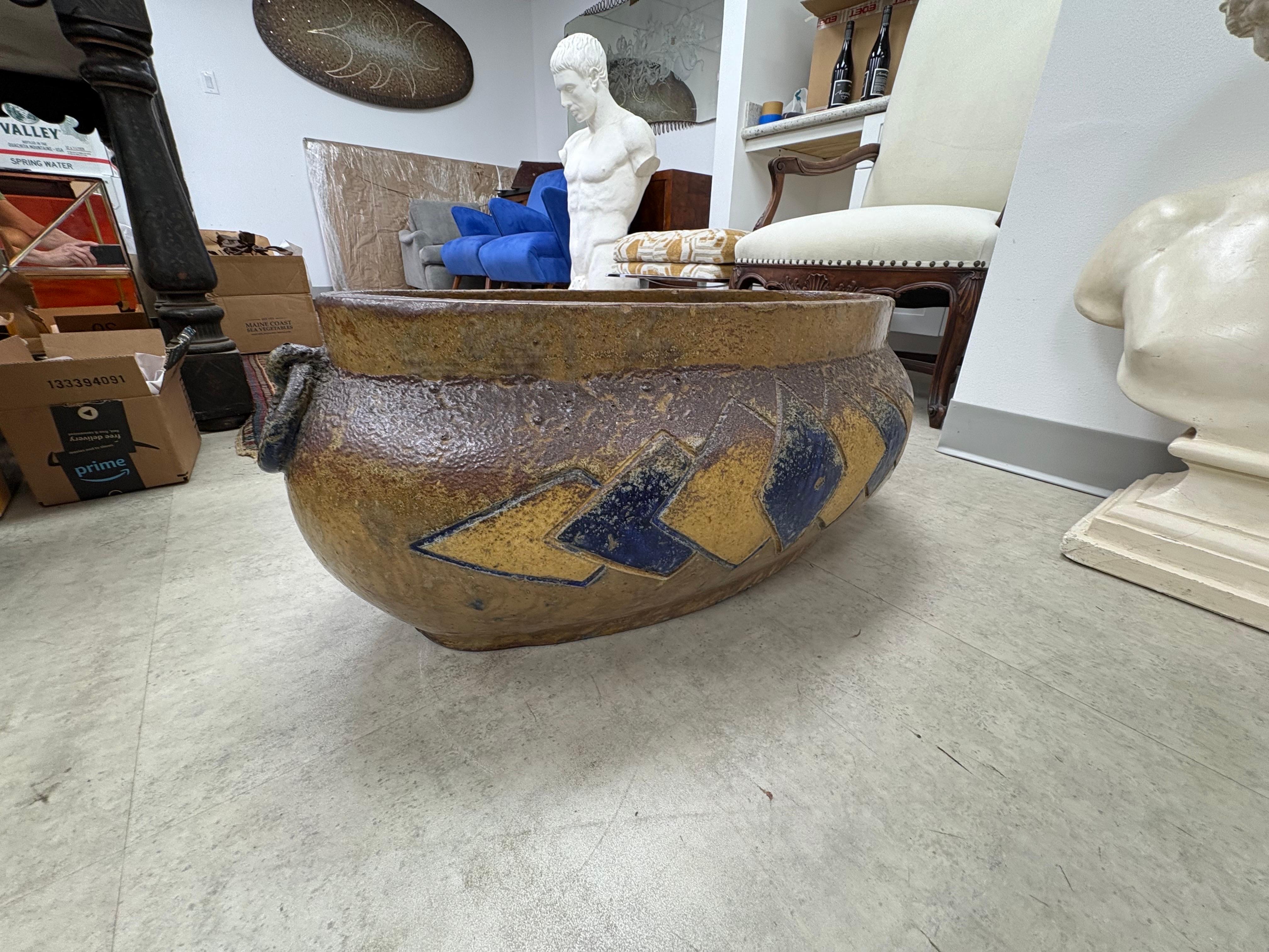 French Art Deco Pottery Jardiniere For Sale 6