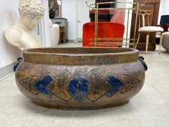 Large French Art Deco Pottery Jardiniere Attributed To Denbac