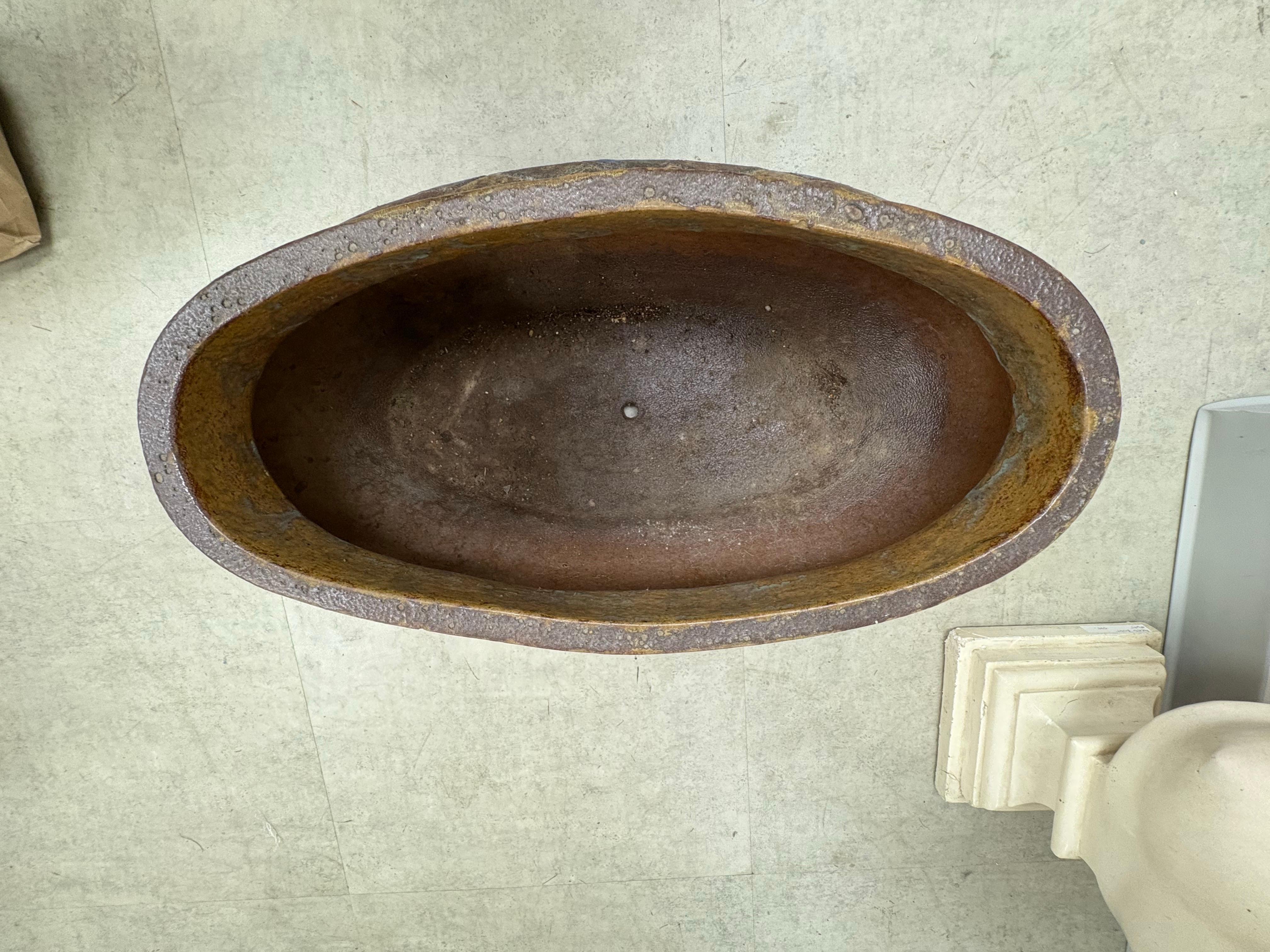 Mid-20th Century French Art Deco Pottery Jardiniere For Sale
