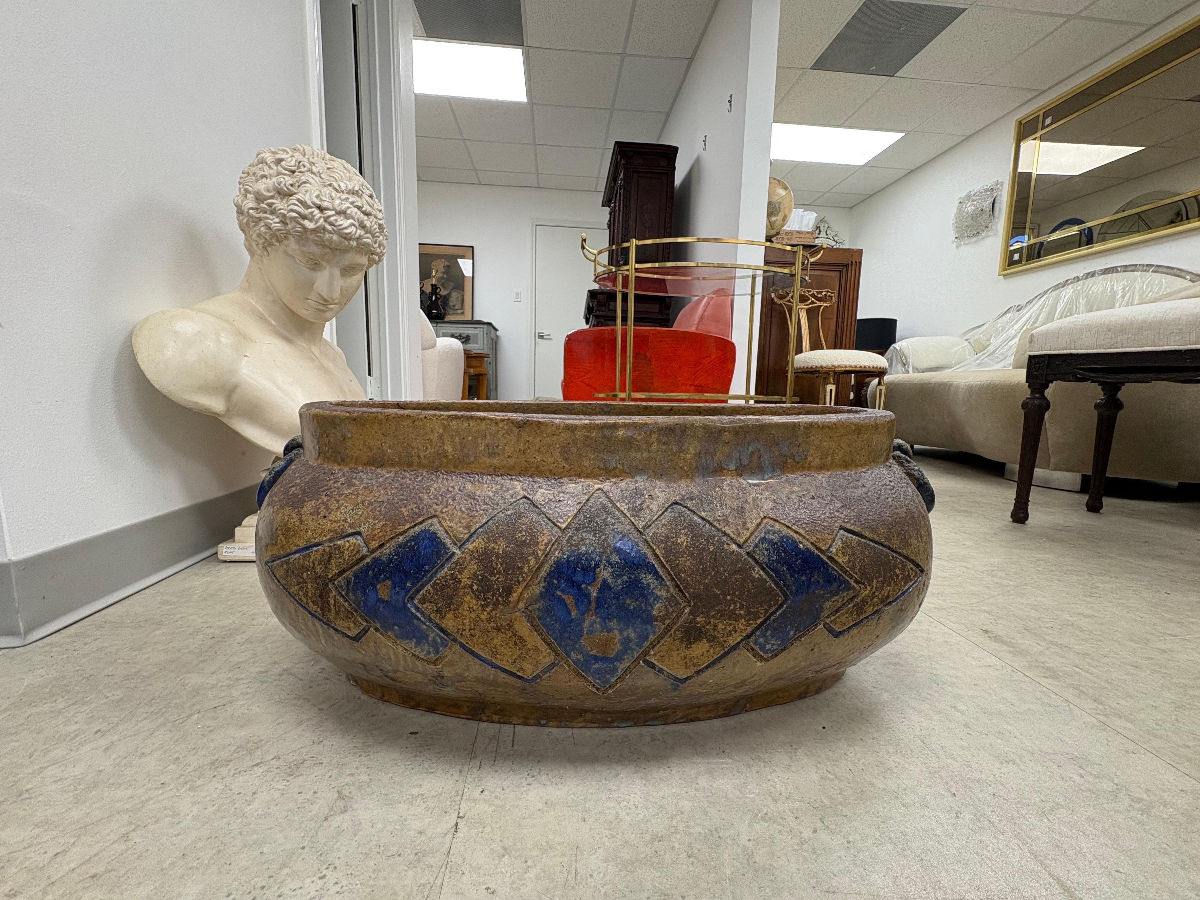 French Art Deco Pottery Jardiniere For Sale 2