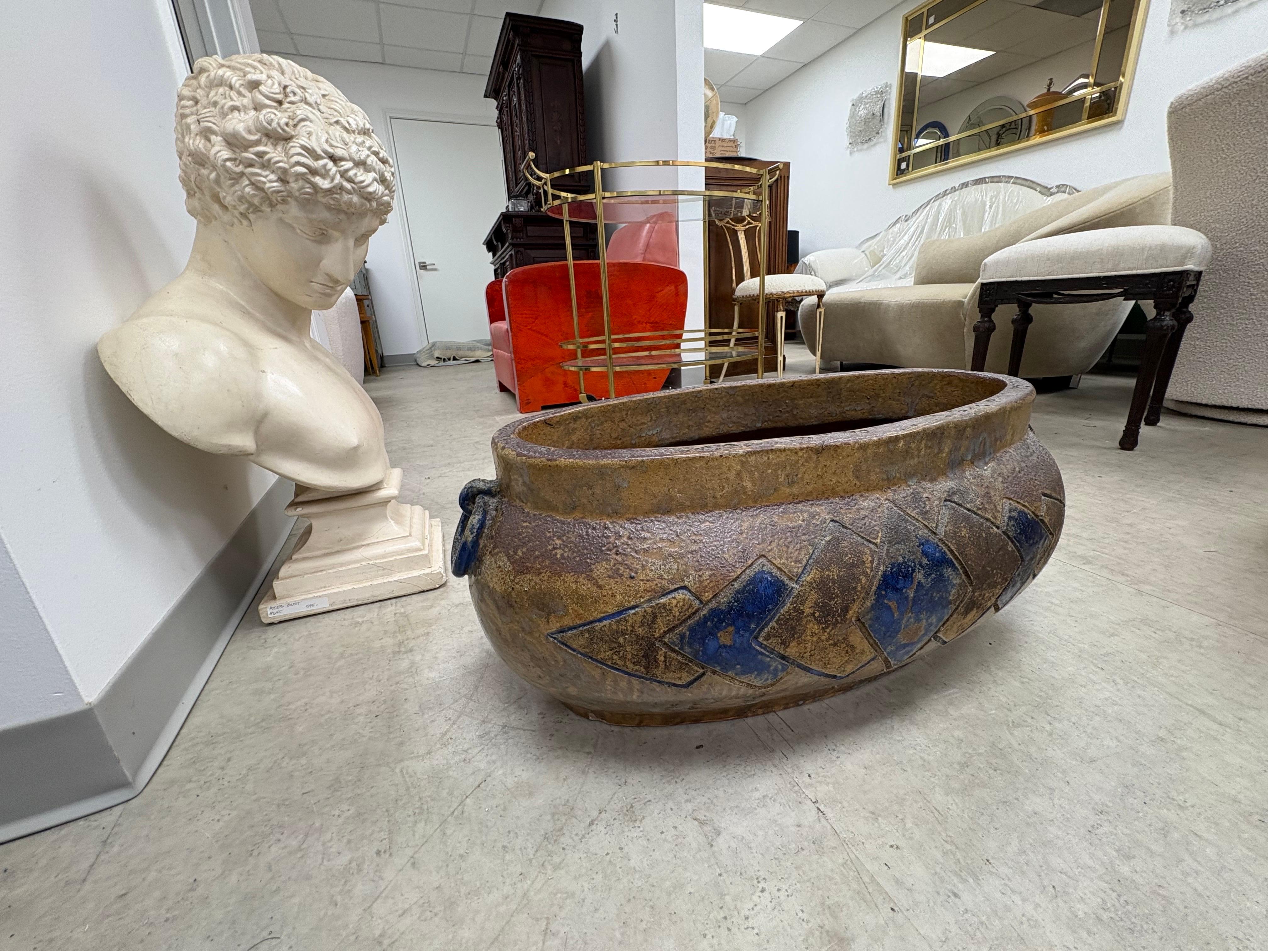 French Art Deco Pottery Jardiniere For Sale 3