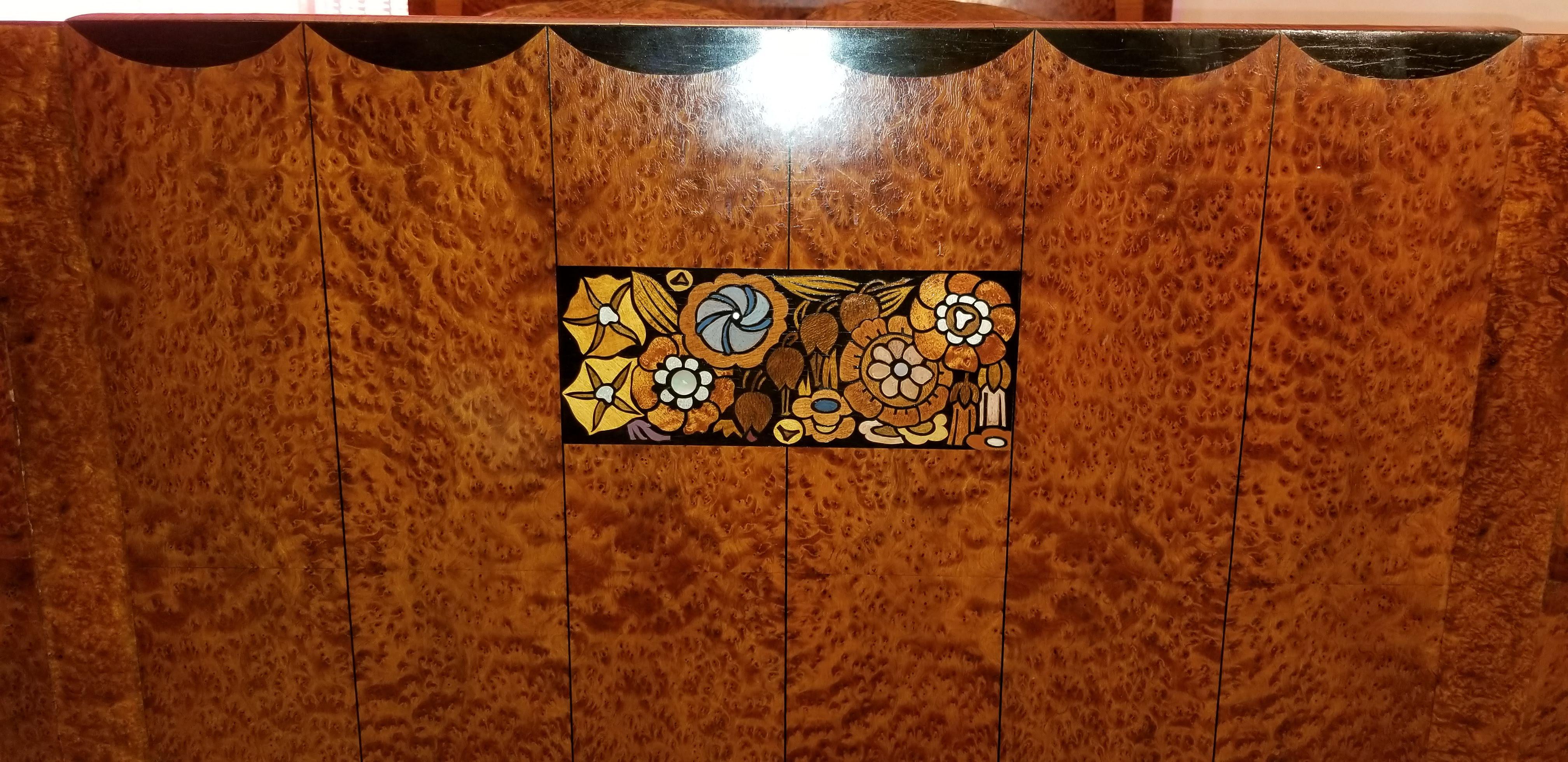 art deco queen bed frame