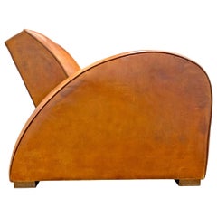 French Art Deco Race Car Club Chair