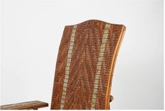 French Art Deco Rattan Deck Chair