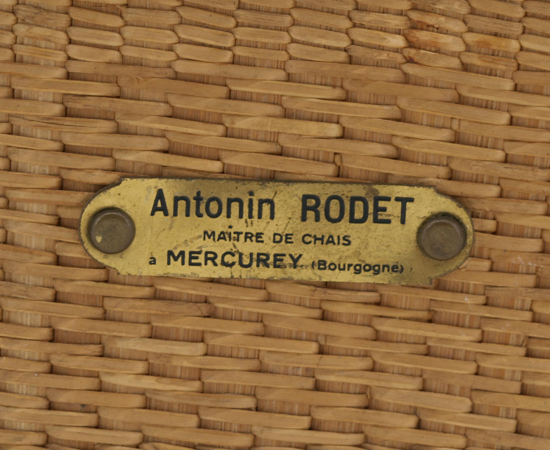 French Art Deco Rattan Wine Bottle Holder, 1920 For Sale 3
