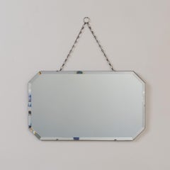 French Art Deco Rectangular Beveled Mirror
