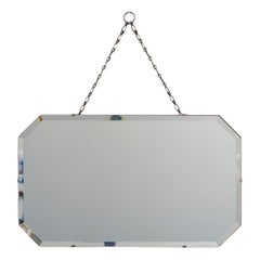 French Art Deco Rectangular Beveled Mirror