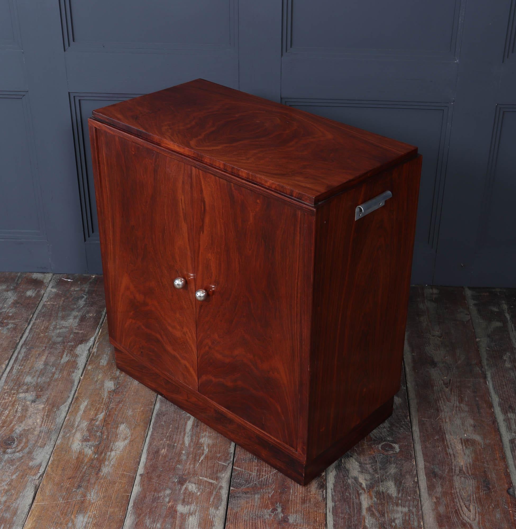French Art Deco Revolving Cocktail Cabinet 5