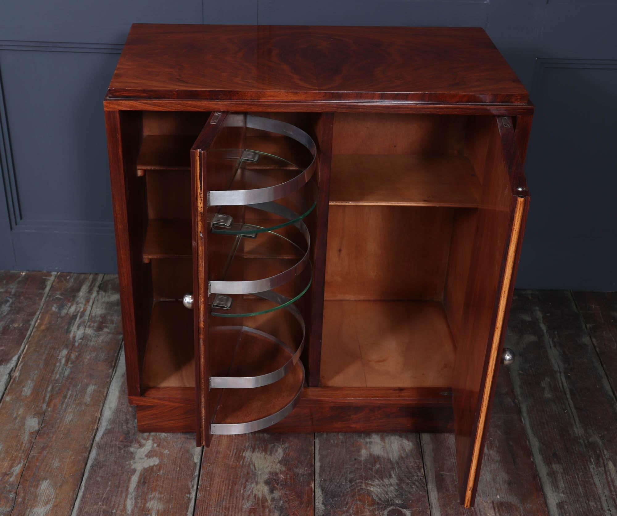 French Art Deco Revolving Cocktail Cabinet 9