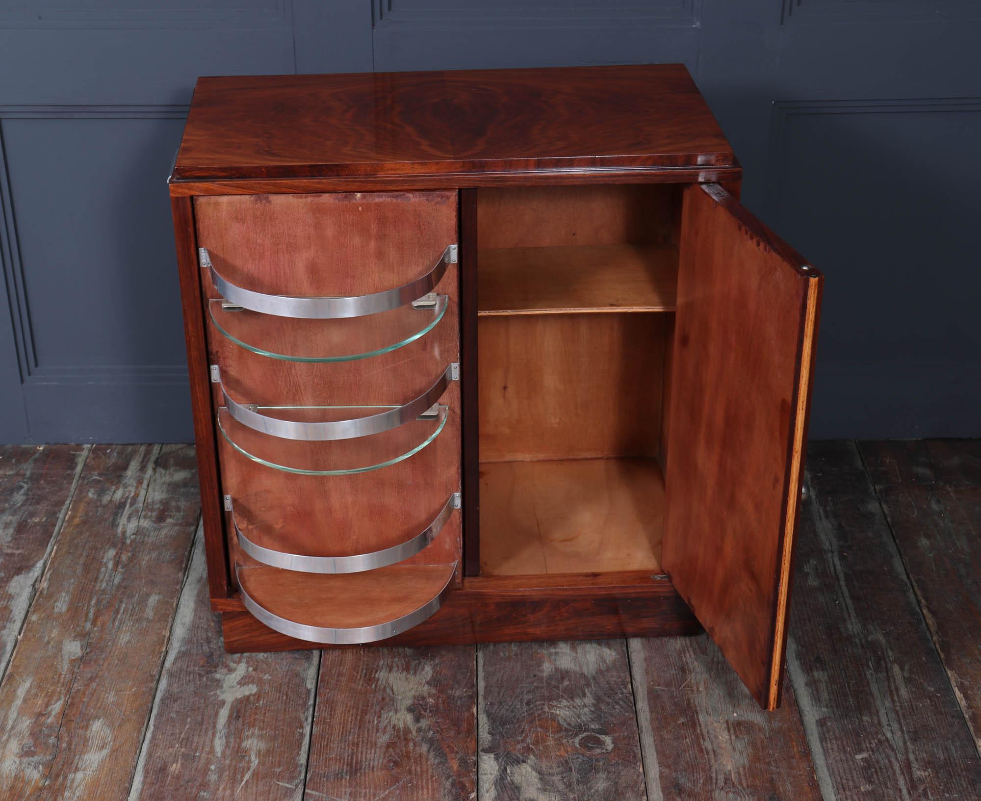 Mid-20th Century French Art Deco Revolving Cocktail Cabinet