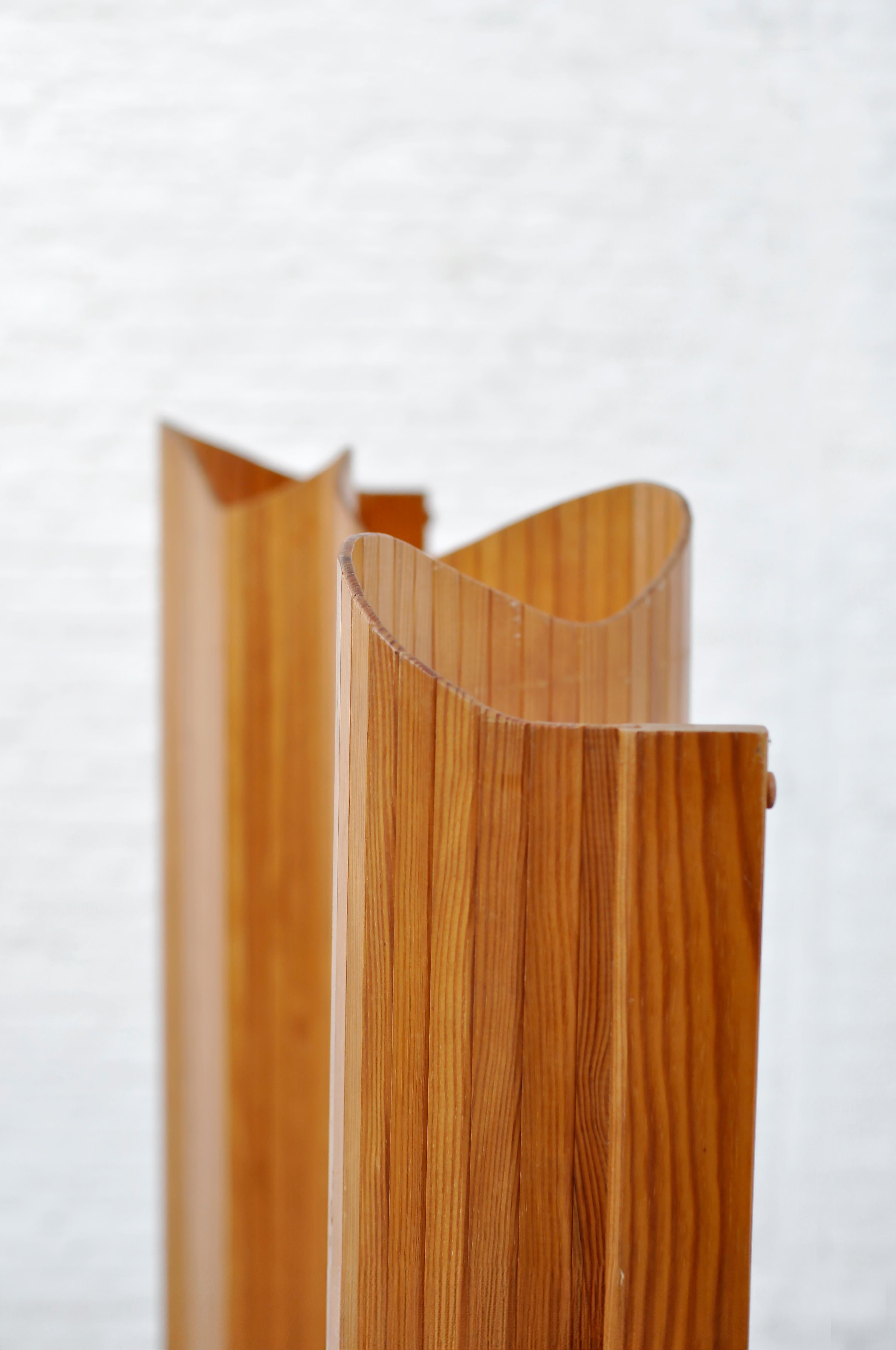 French Art Deco Room Divider in Patinated Pine, 1940s 1