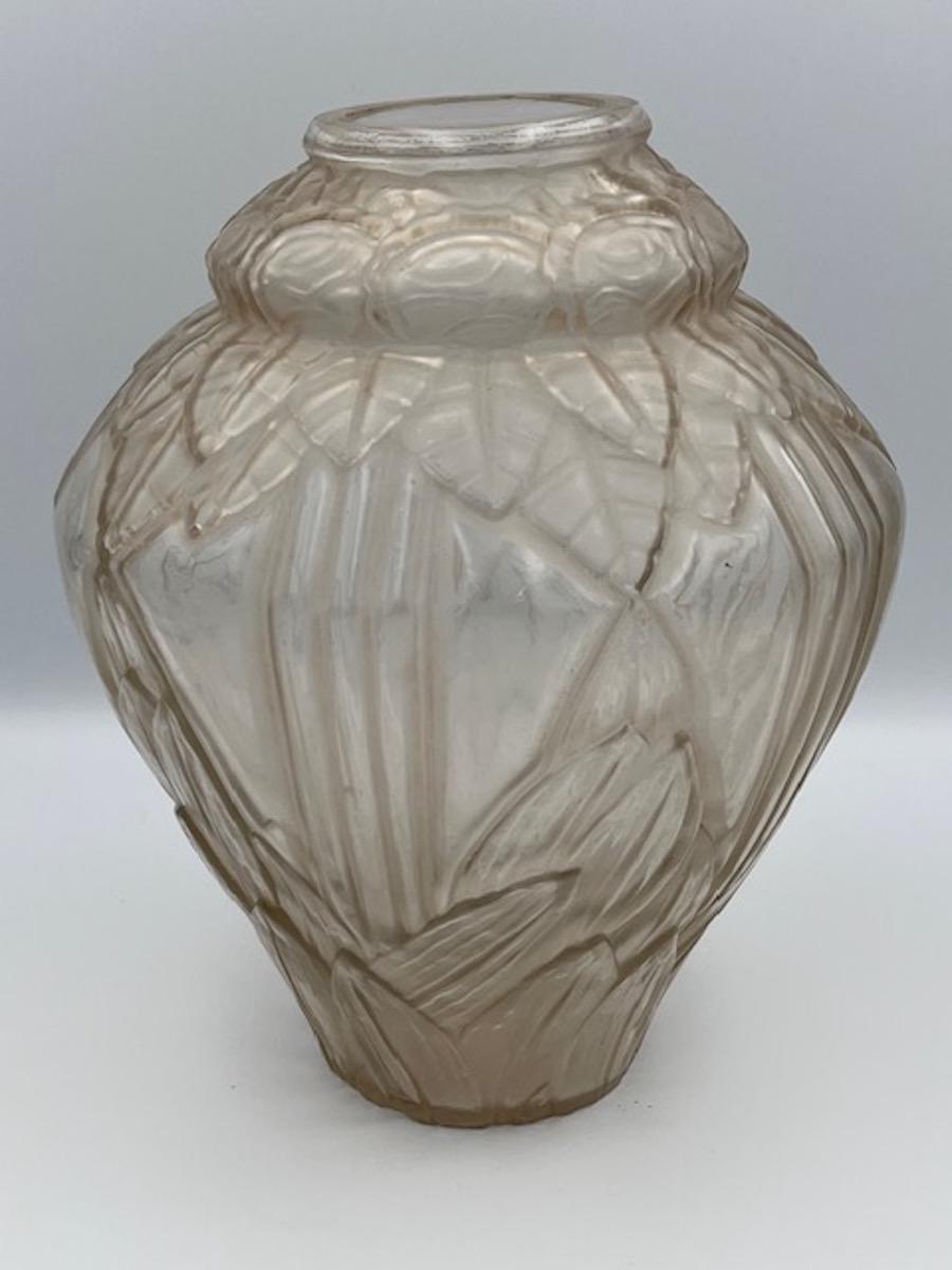 Art Déco Vaso di rose Art Deco francese di André Hunebelle in vendita