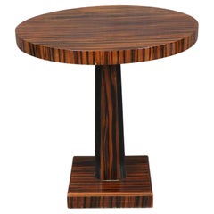 French Art Deco Rosewood Accent Table In the Style of Ruhlmann