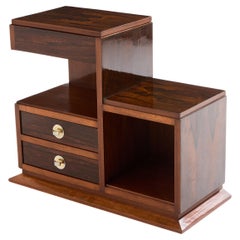 Französischer Nähschrank aus Rosenholz und Messing im Art déco-Stil, 1940er Jahre