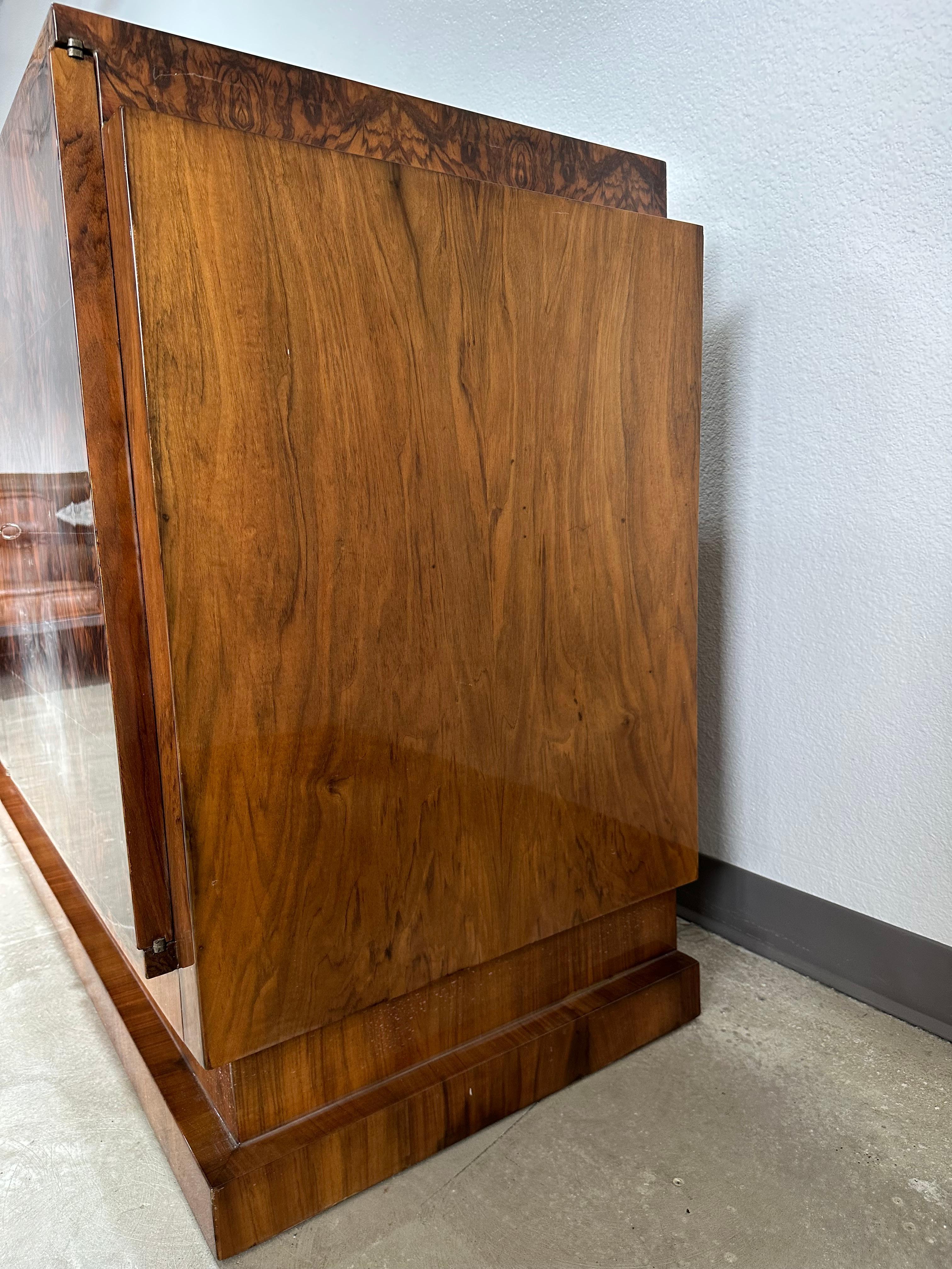 French Art Deco Rosewood and Chrome Credenza Sideboard For Sale 2