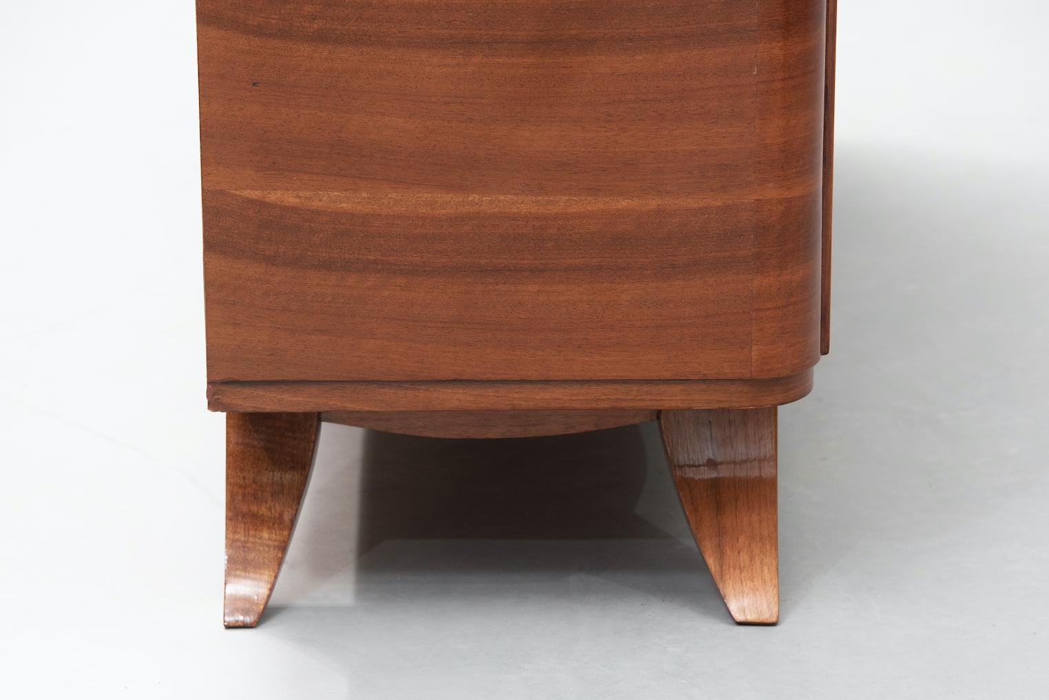 French Art Deco Rosewood and Macassar Ebony Sideboard 9