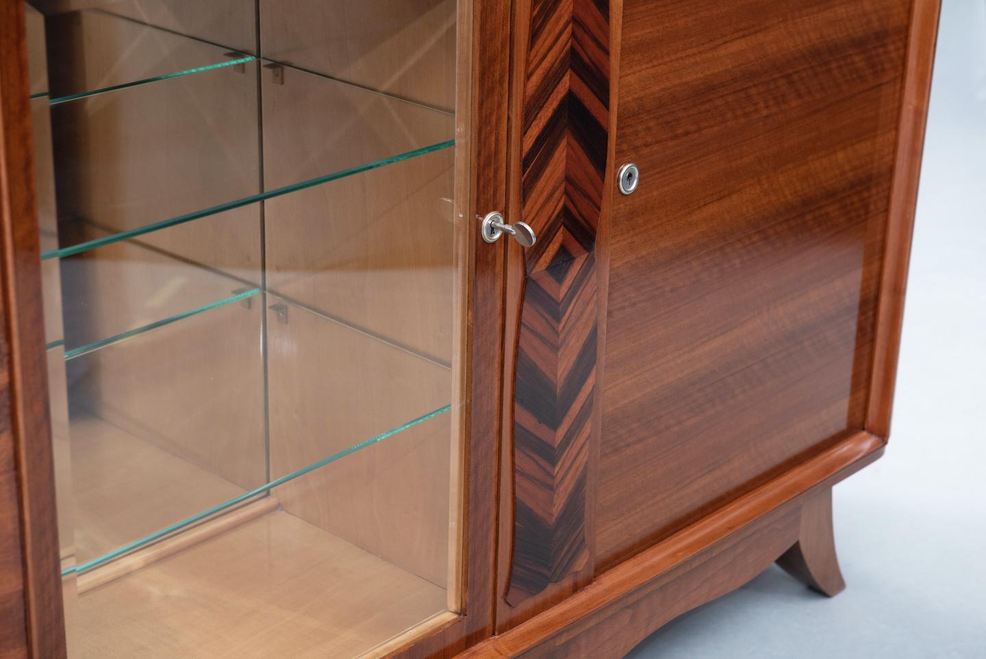 French Art Deco Rosewood and Macassar Ebony Sideboard 3