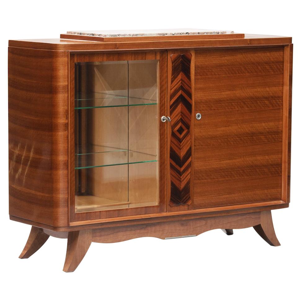 French Art Deco Rosewood and Macassar Ebony Sideboard