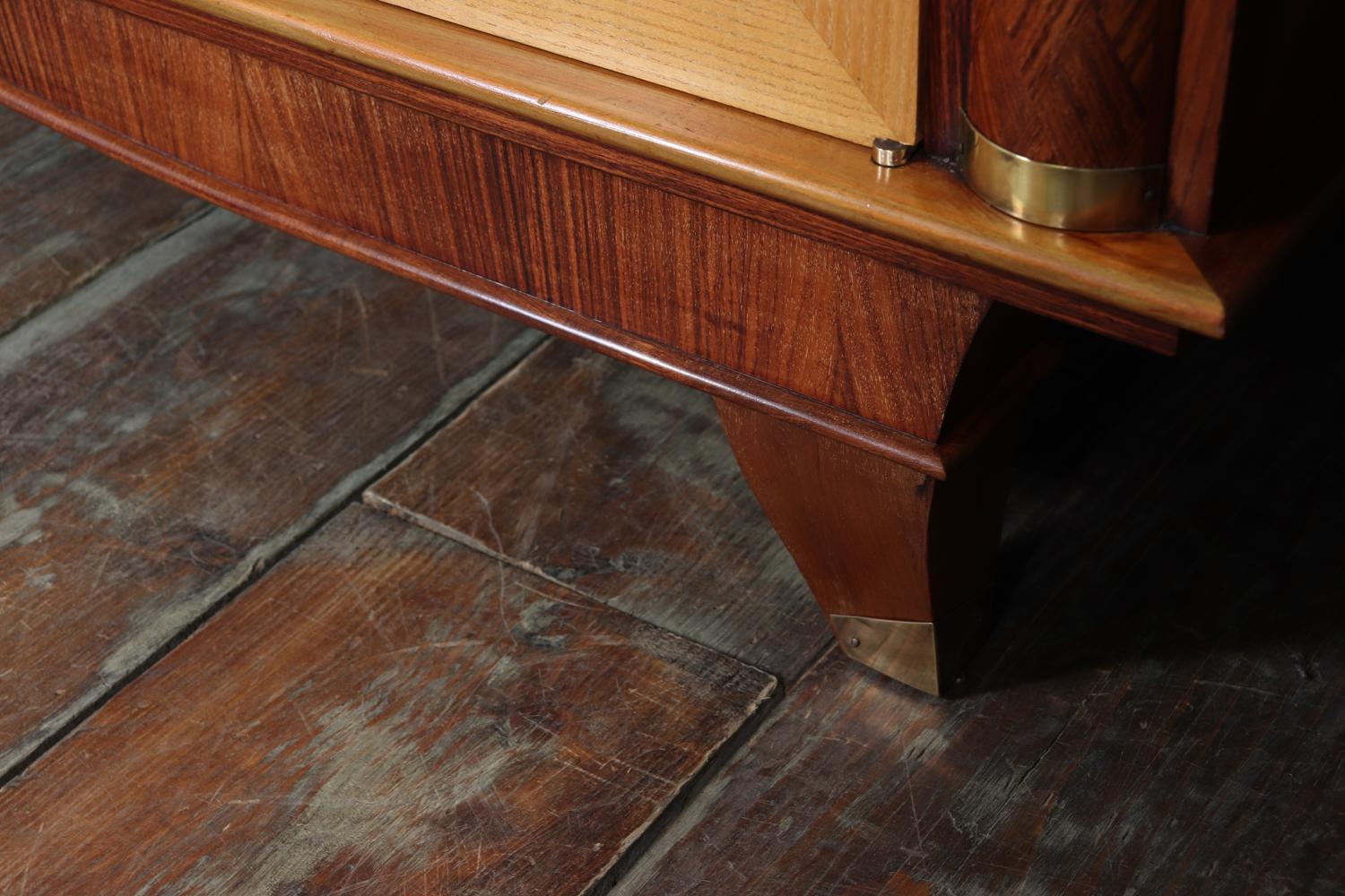 Credenza francese Art Deco in legno di palissandro e Oak in vendita 6