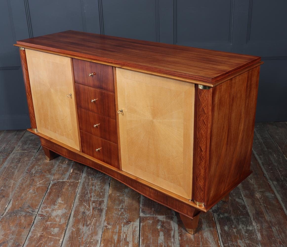 Credenza francese Art Deco in legno di palissandro e Oak in vendita 10