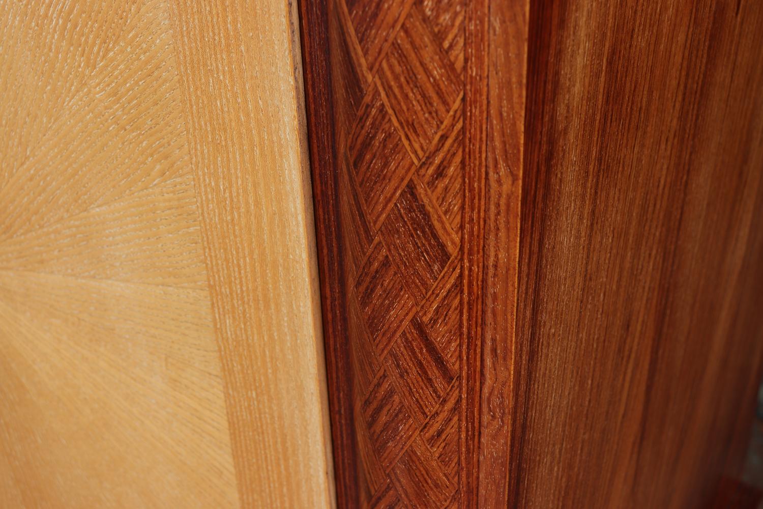 Credenza francese Art Deco in legno di palissandro e Oak in vendita 11