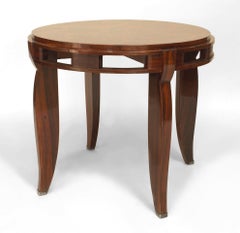 Jules Leleu French Art Deco Geometric Rosewood End Table
