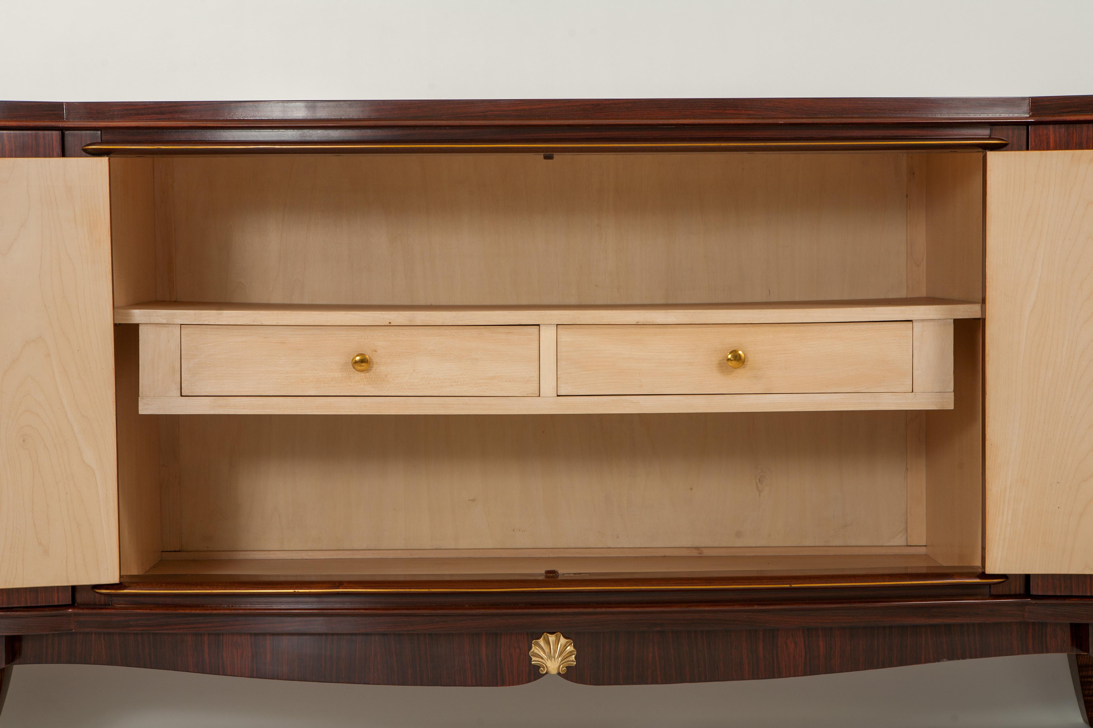 French Rosewood Buffet in the Style of Leleu For Sale 2