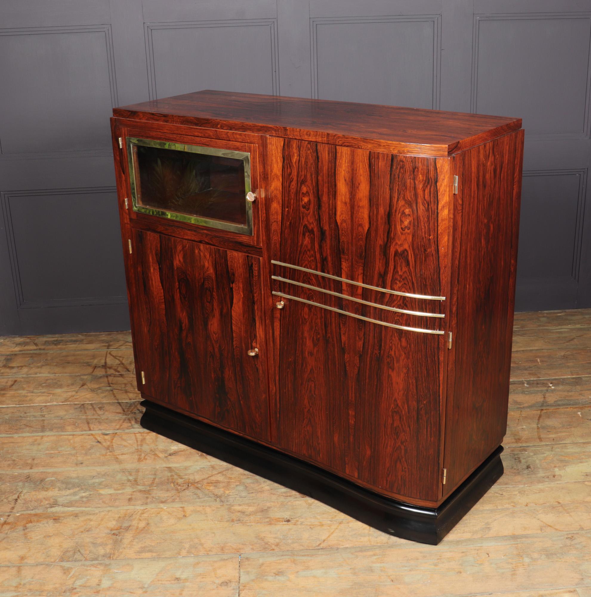 French Art Deco Rosewood Cabinet, c1925 8