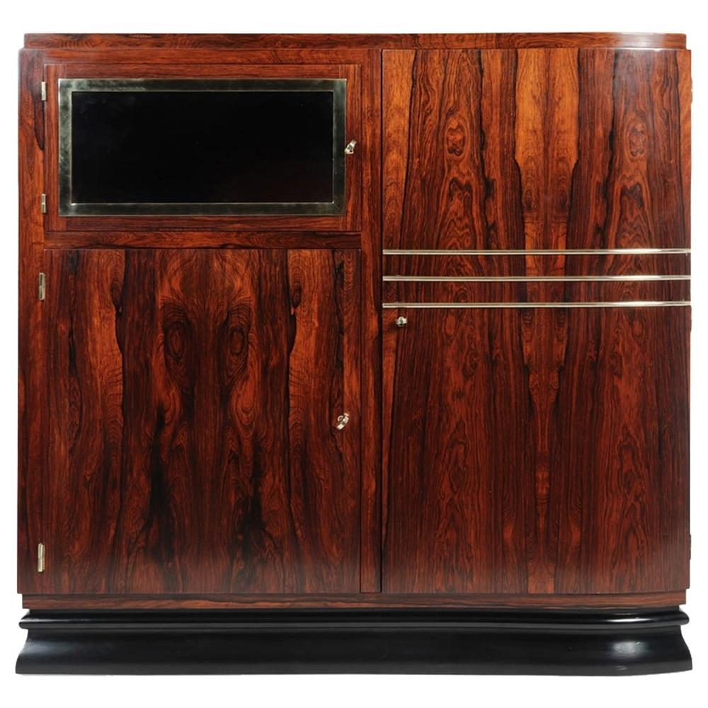 French Art Deco Rosewood Cabinet, c.1925 For Sale