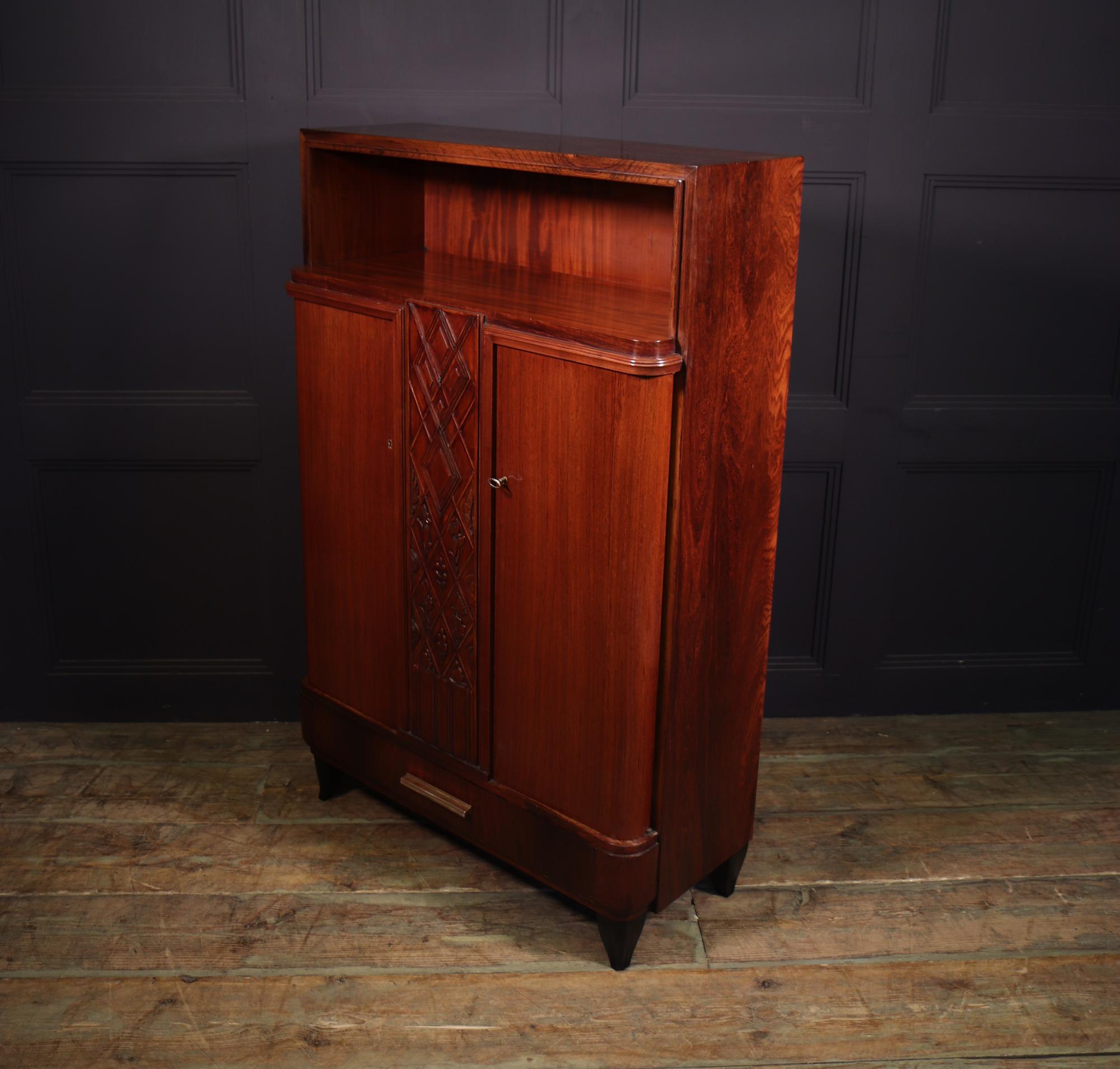 French Art Deco Rosewood Cabinet For Sale 6