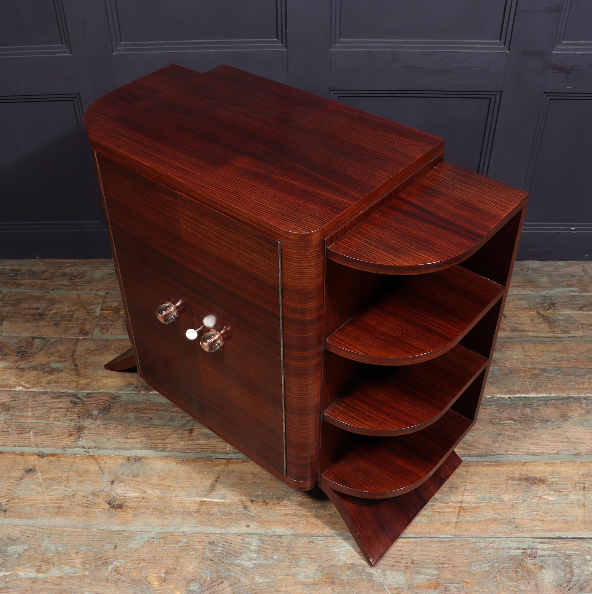 French Art Deco Rosewood Cabinet For Sale 8