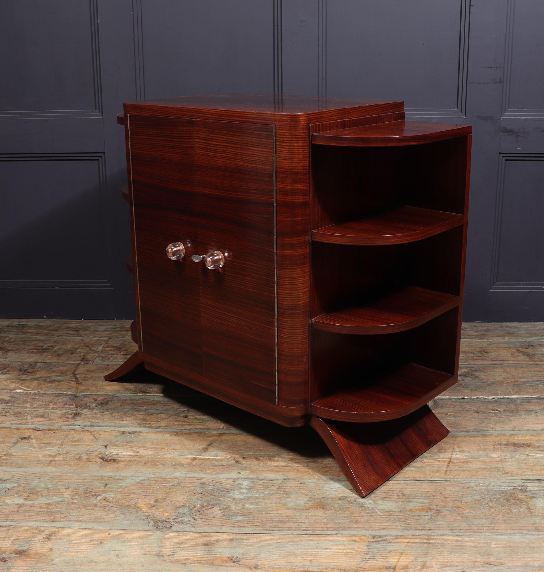French Art Deco Rosewood Cabinet For Sale 9