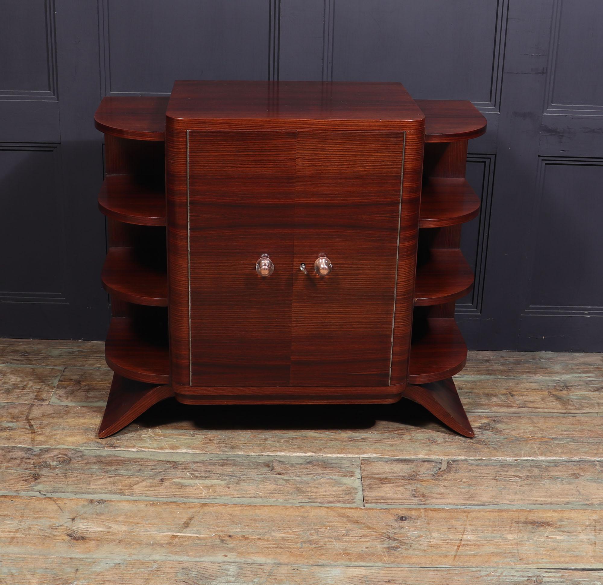 Cabinet français Art Déco en bois de rose en vente 10