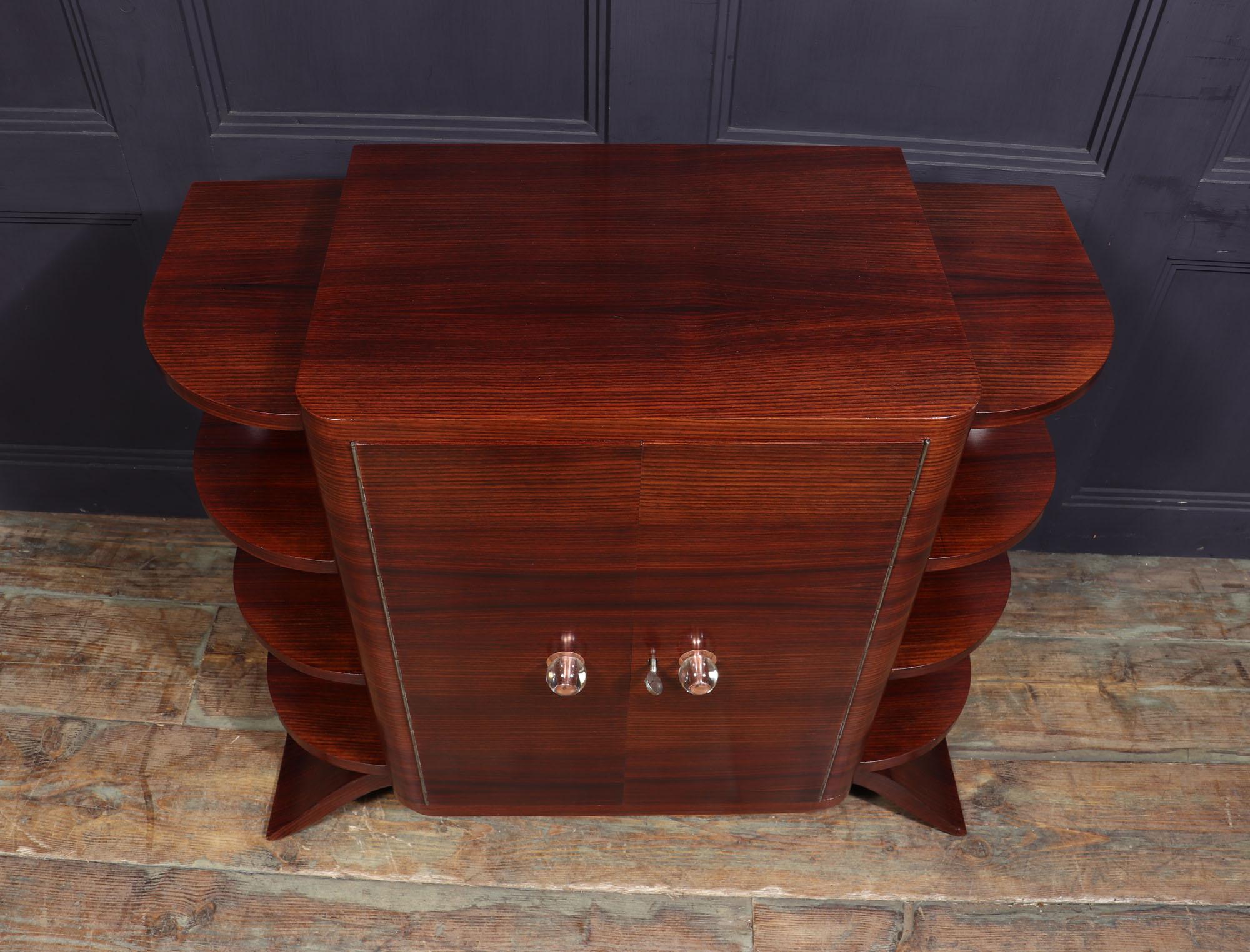 French Art Deco Rosewood Cabinet For Sale 2