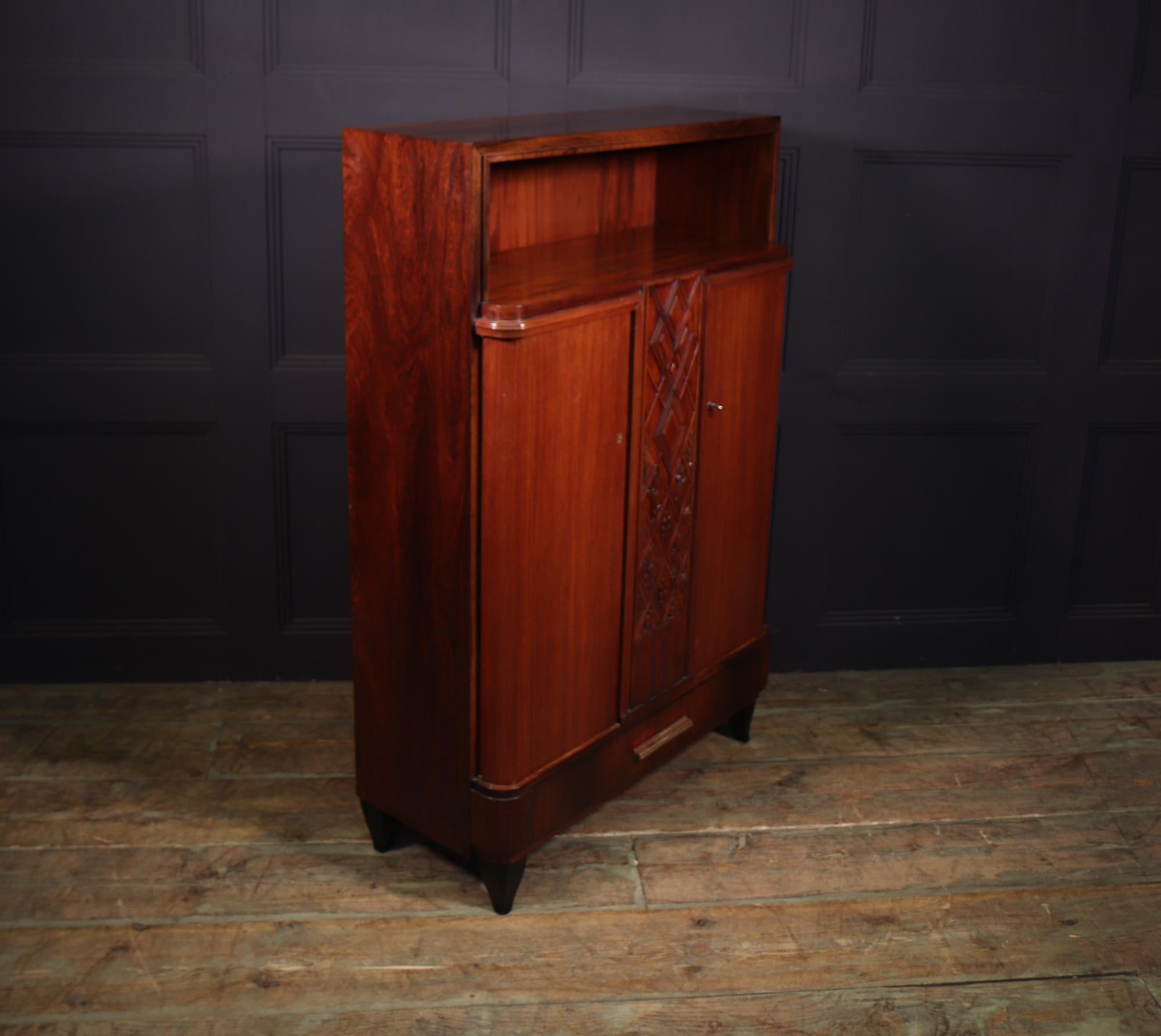 French Art Deco Rosewood Cabinet For Sale 5