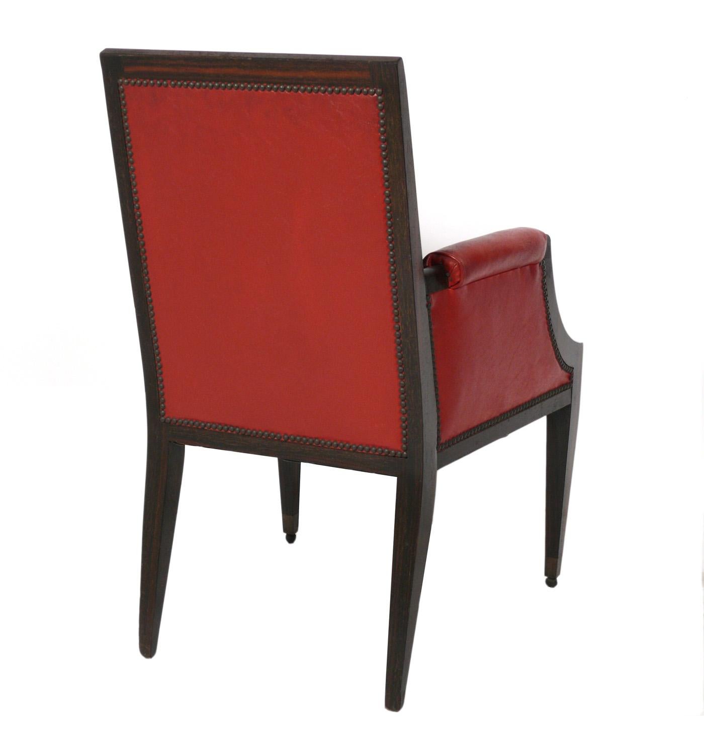 Mid-20th Century French Art Deco Rosewood Chair, circa 1930s