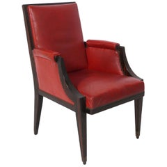 French Art Deco Rosewood Chair, circa 1930s