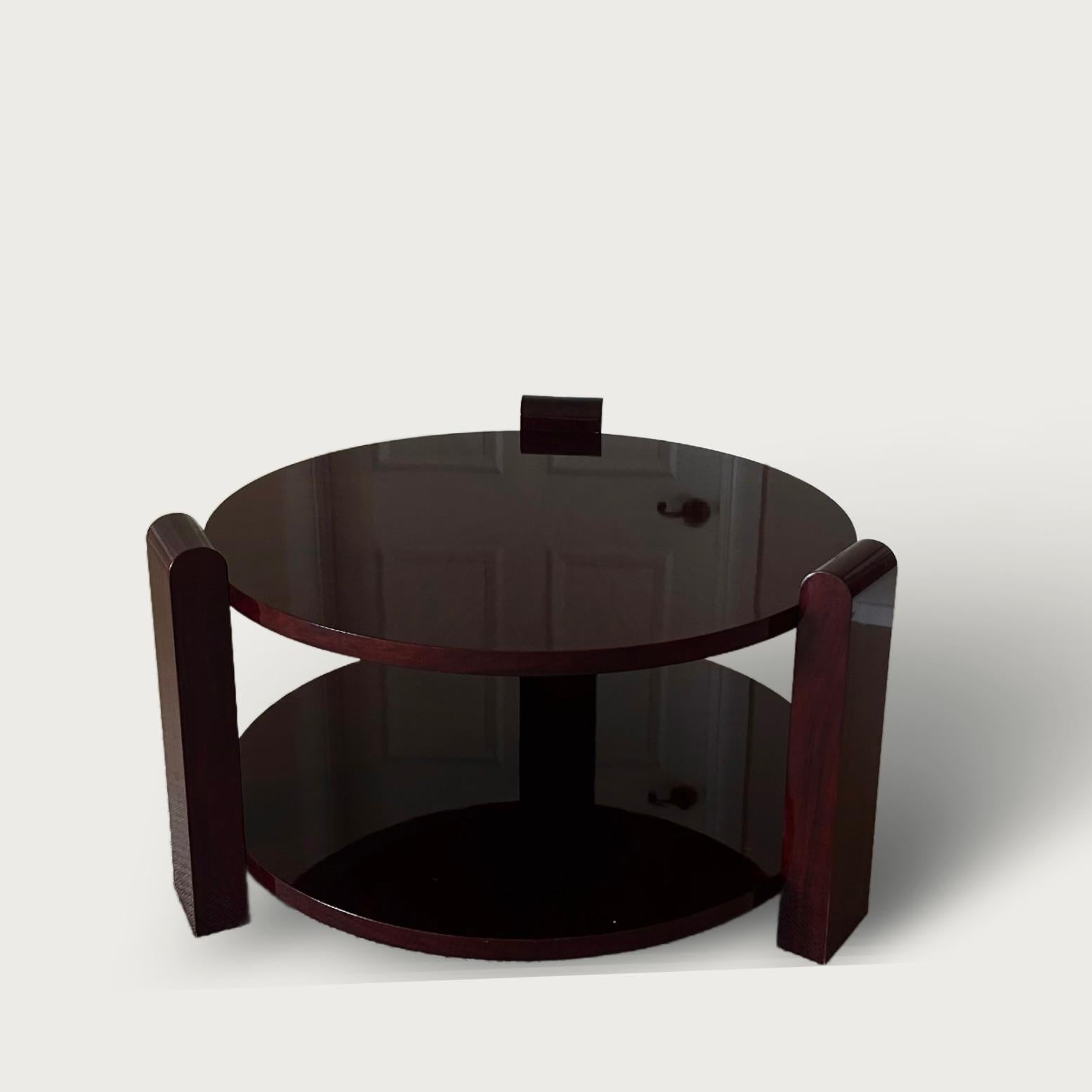 Table basse ronde Art déco française circa 1930