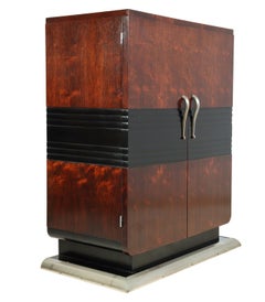 French Art Deco Rosewood Cocktail Cabinet, circa 1930