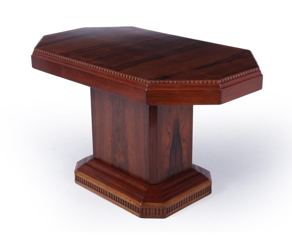European French Art Deco Rosewood Coffee Table, c.1920 For Sale