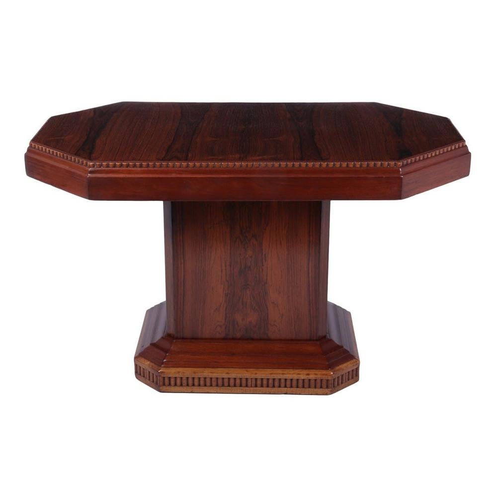 French Art Deco Rosewood Coffee Table, c.1920 For Sale