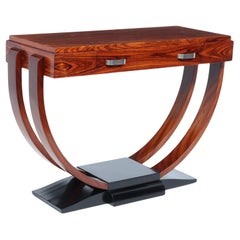French Art Deco Rosewood Console Table