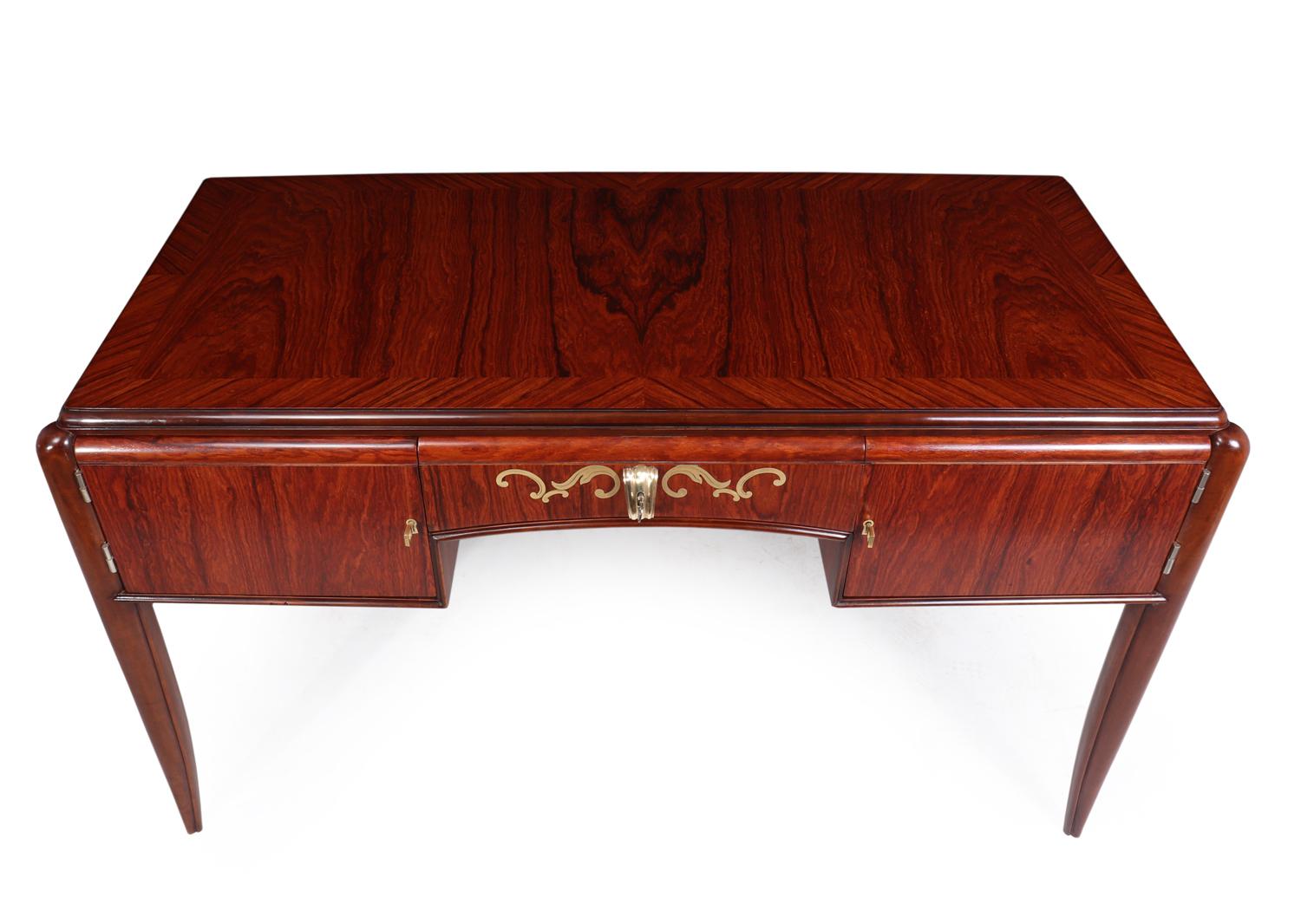 French Art Deco Rosewood Desk, circa 1930 In Excellent Condition In Paddock Wood, Kent