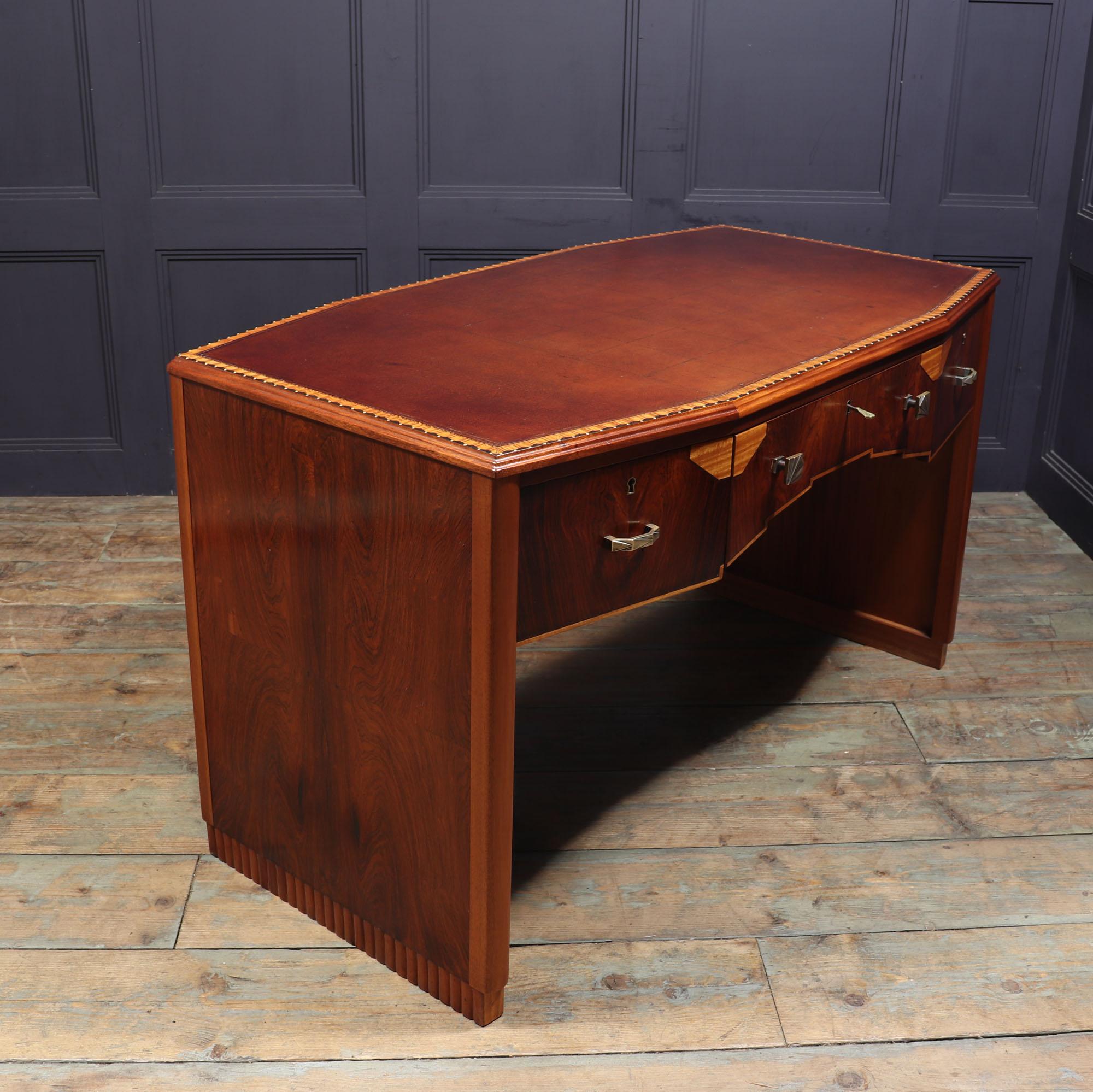 French Art Deco Rosewood Desk 8