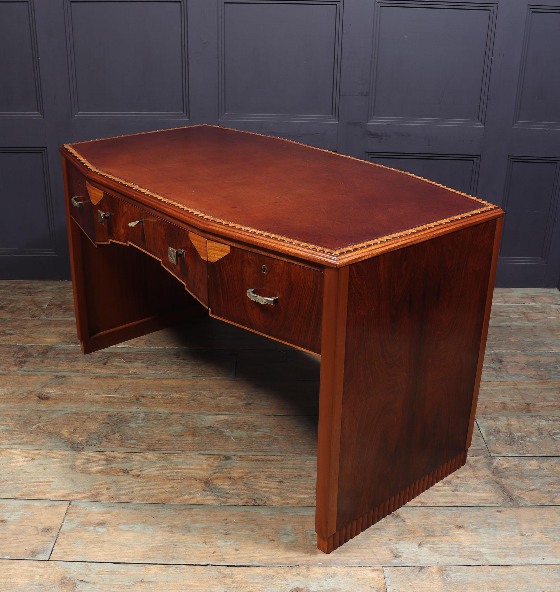 French Art Deco Rosewood Desk 9