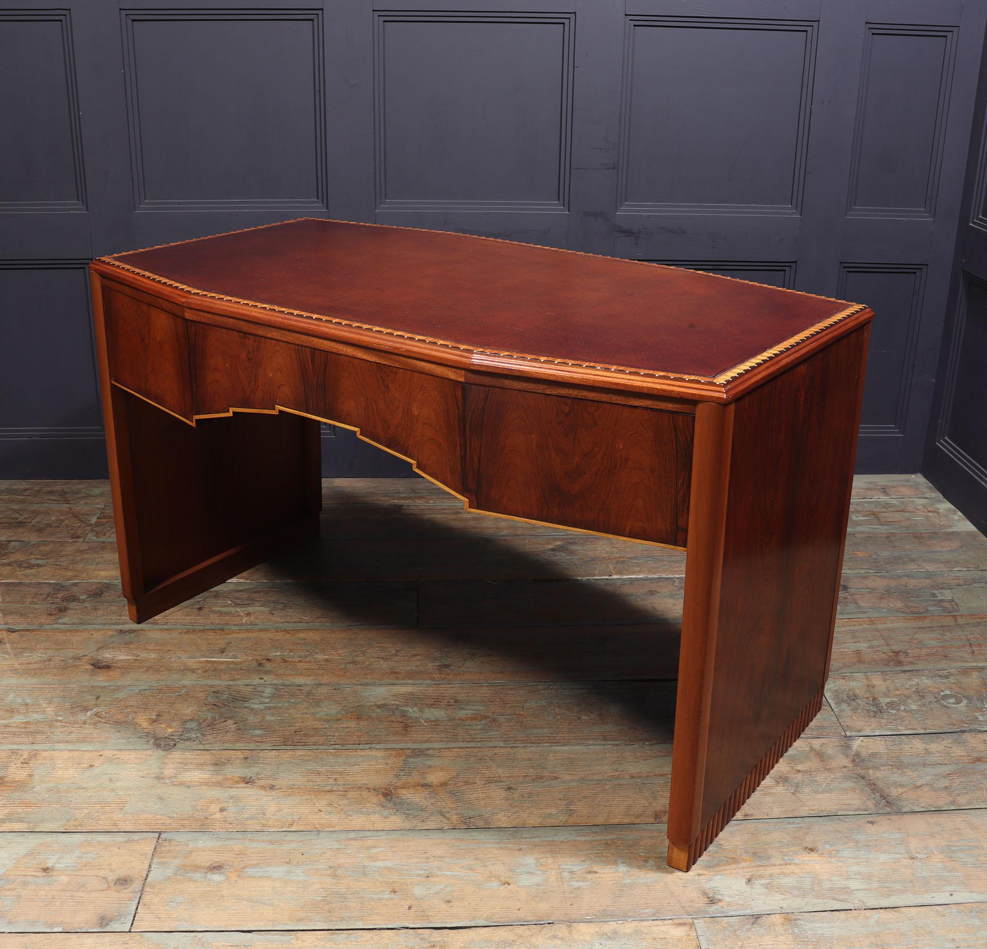 French Art Deco Rosewood Desk 12