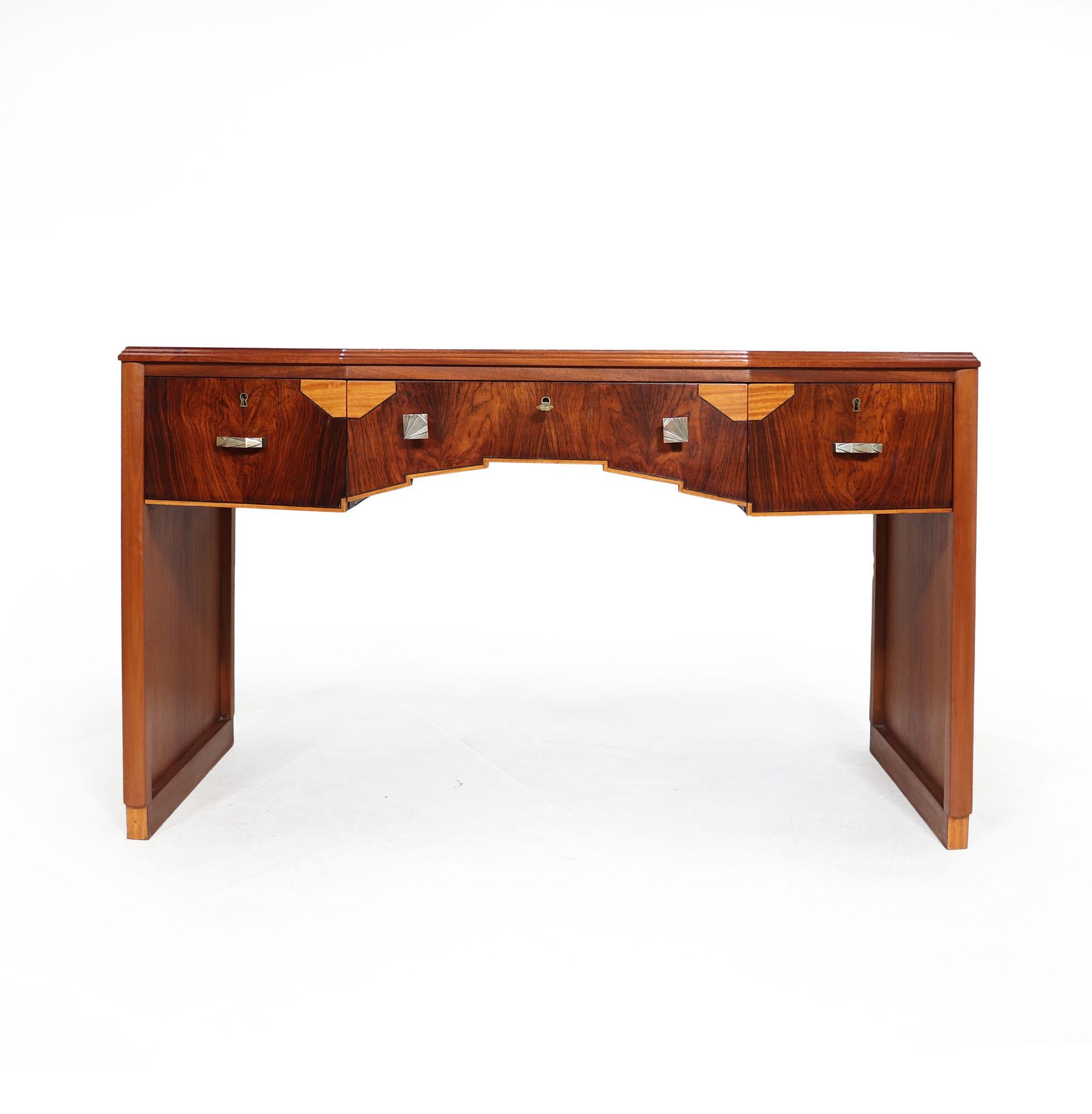 Early 20th Century French Art Deco Rosewood Desk