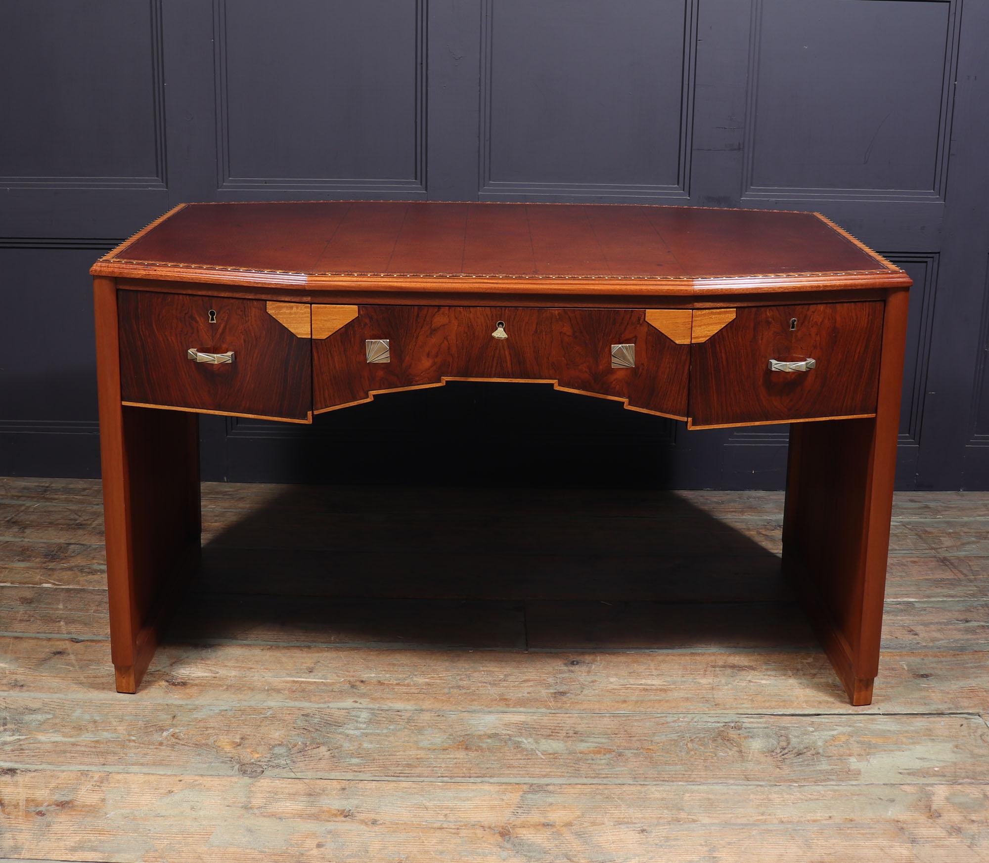 French Art Deco Rosewood Desk 1